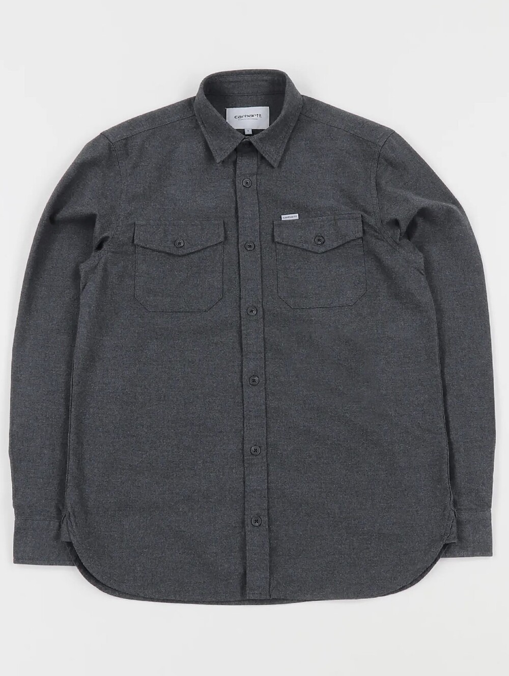 Carhartt Work In Progress WIP Gray Long Sleeve Button Down Shirt Flannel Medium
